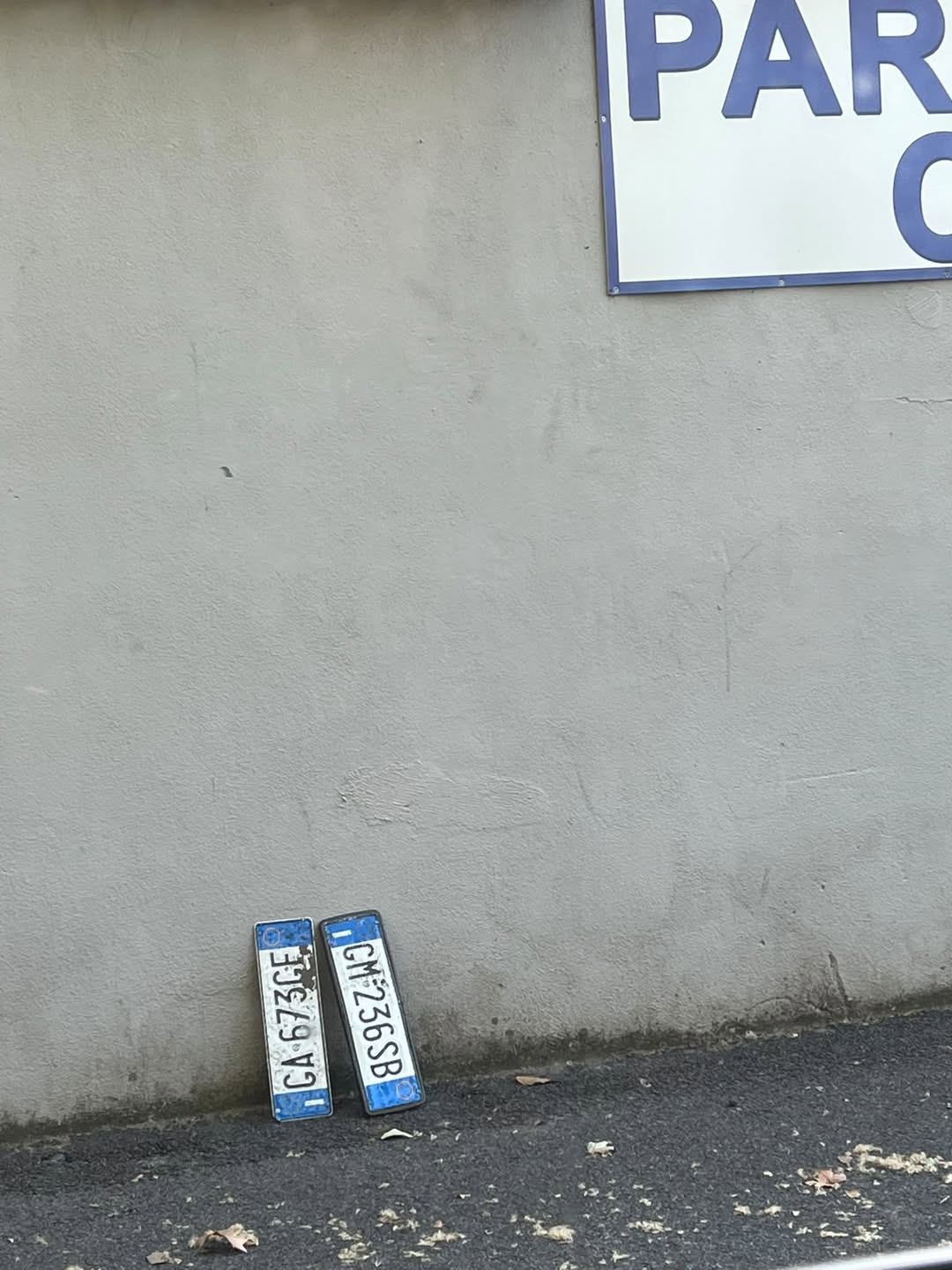 Found license plate