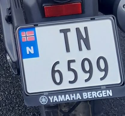 Lost License Plate in Bergen