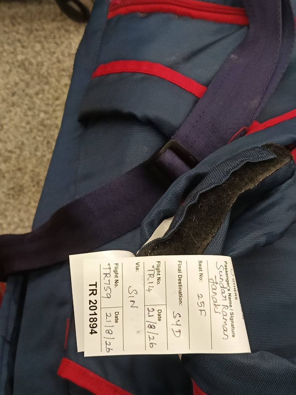 Lost Bag in Sydney