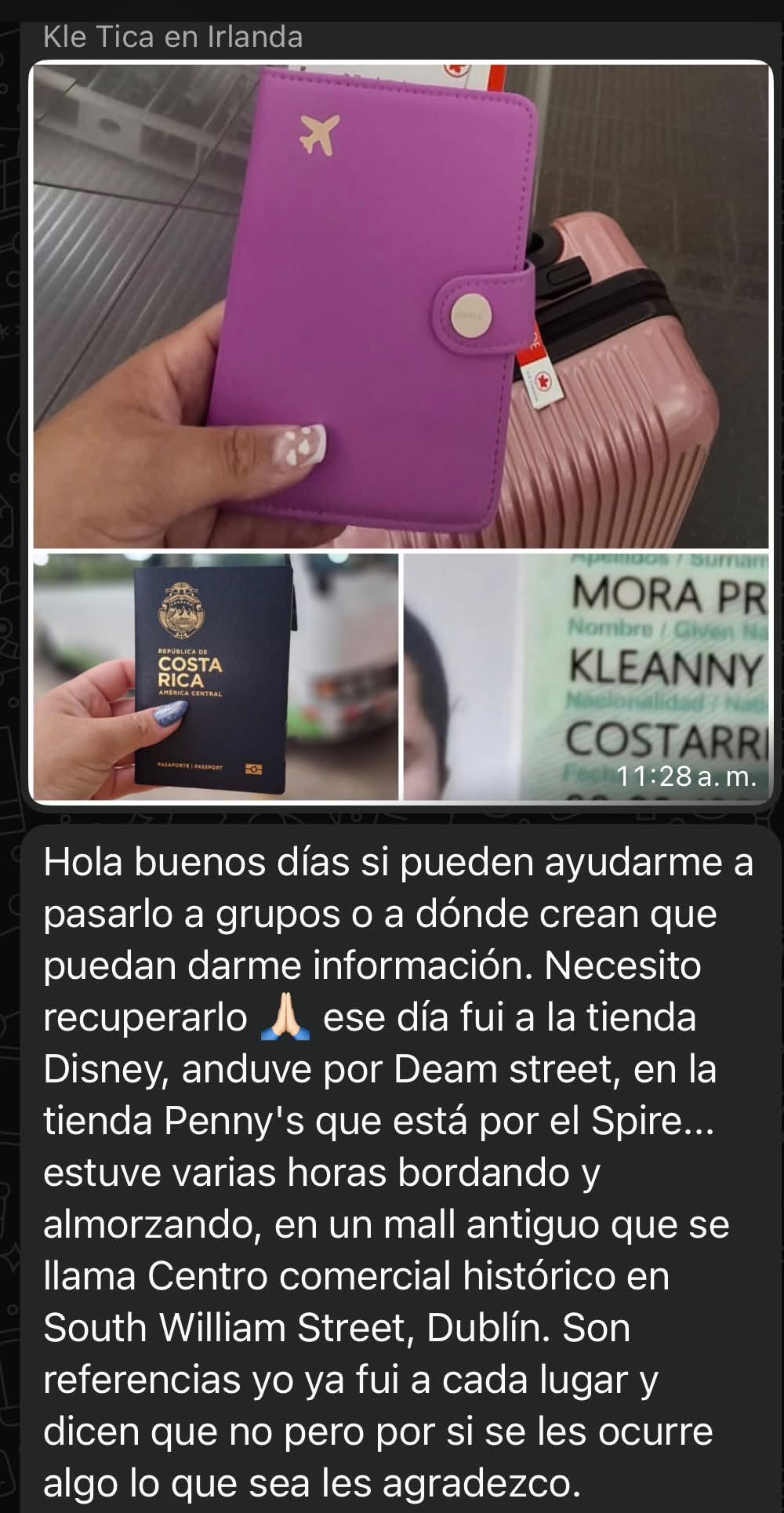 Lost Passport in Dublin