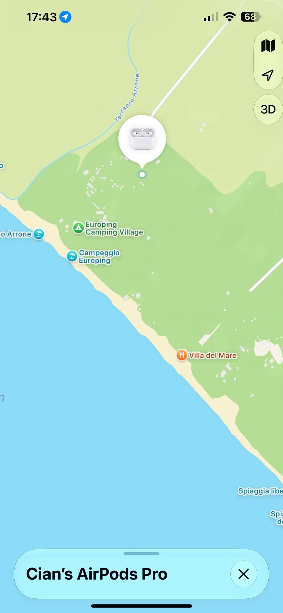 Lost Airpods in Tarquinia