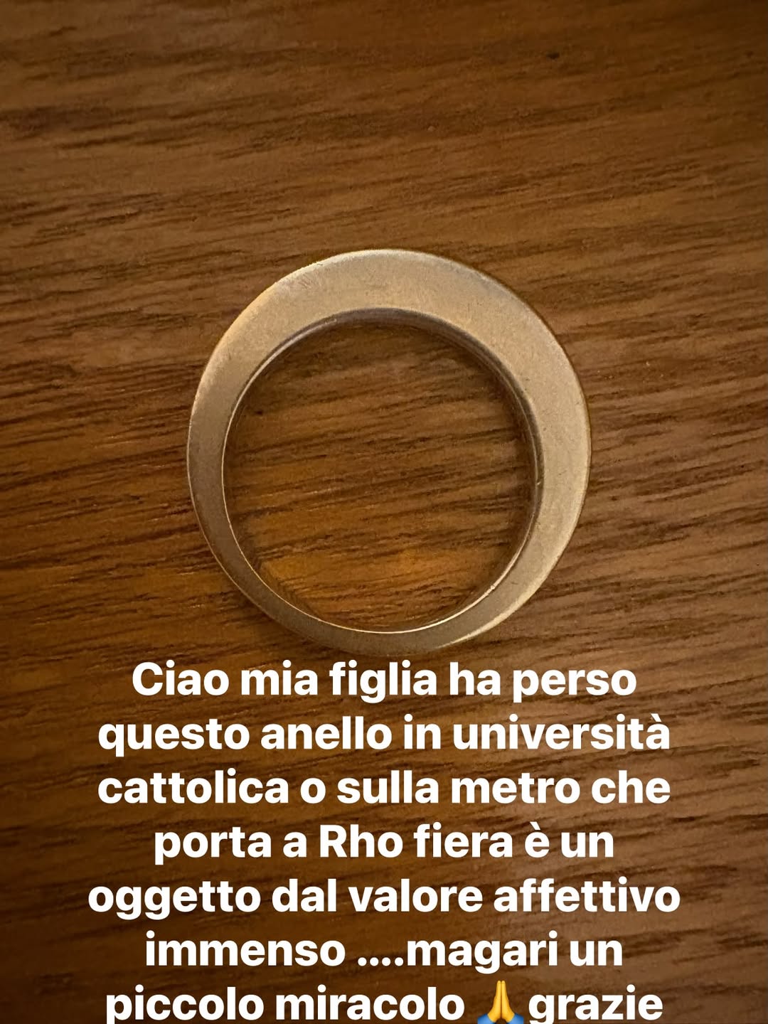 Lost Ring in Milan
