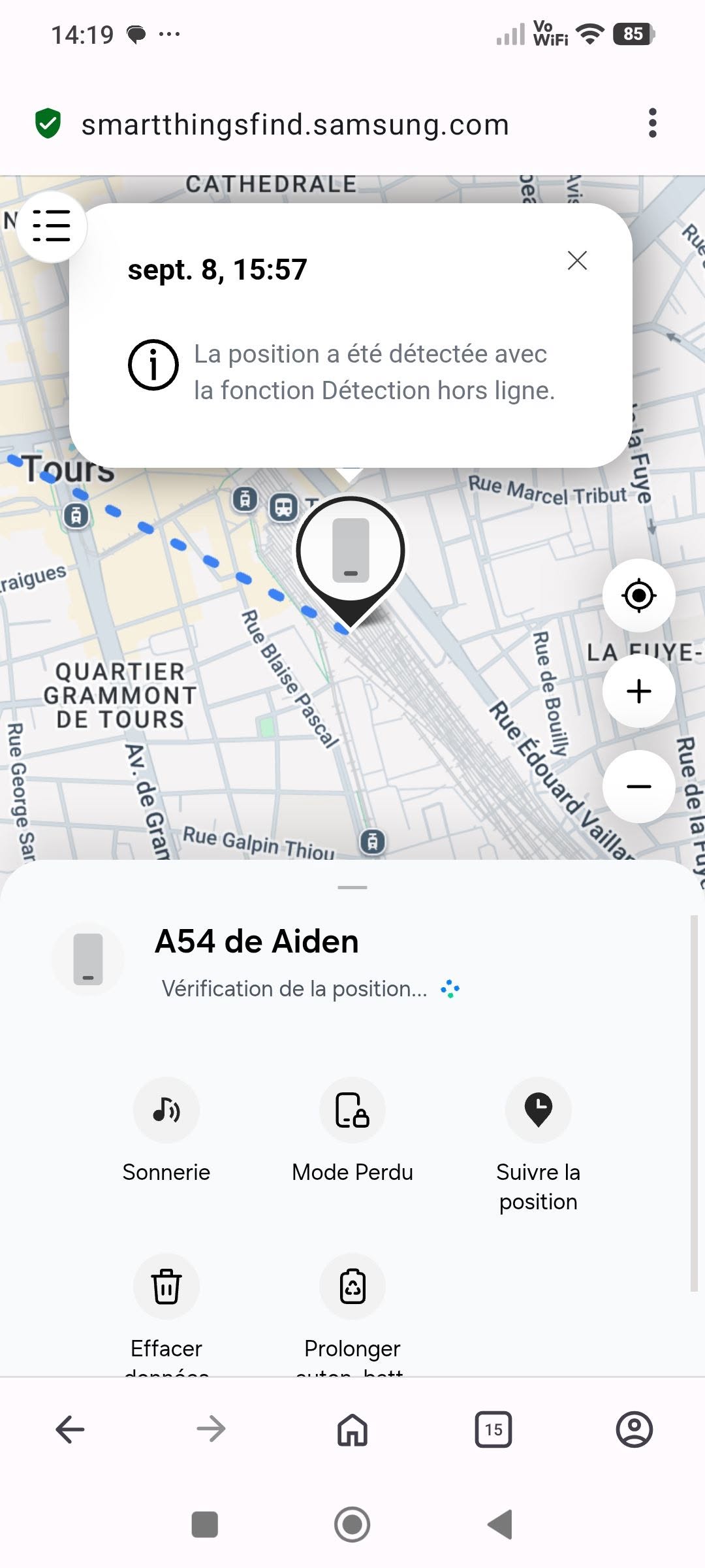 Lost Phone in Tours