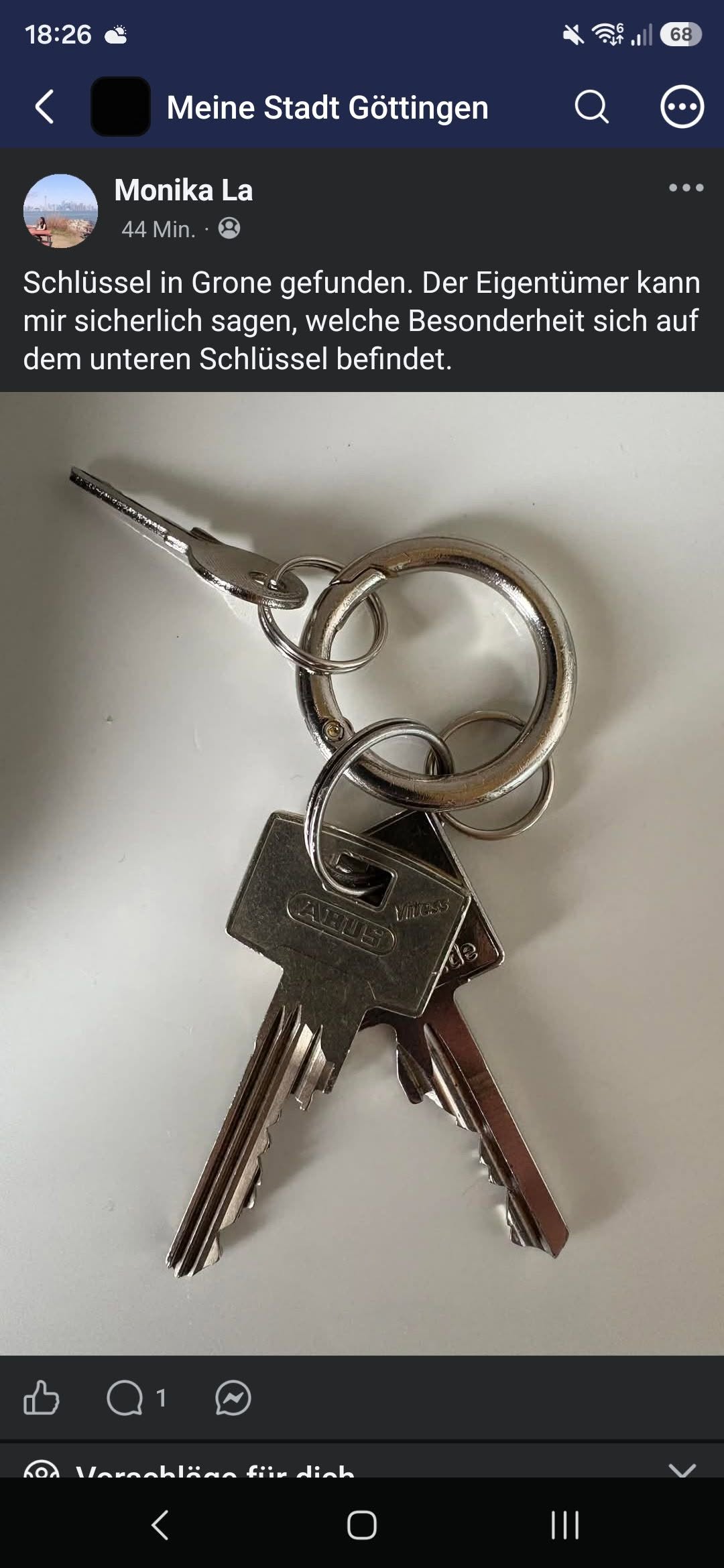 Found keys