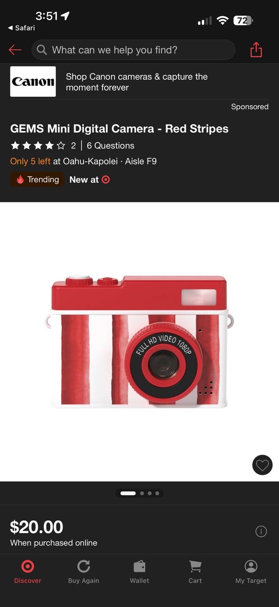 Lost camera