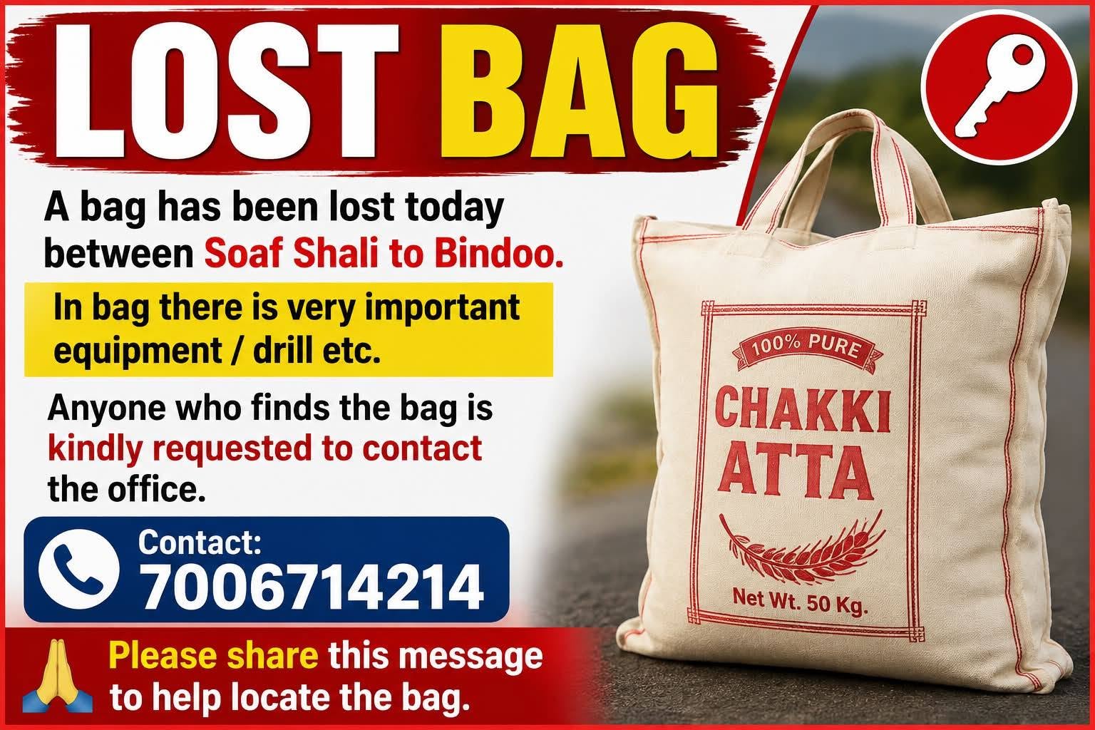 Lost Bag in Anantnag