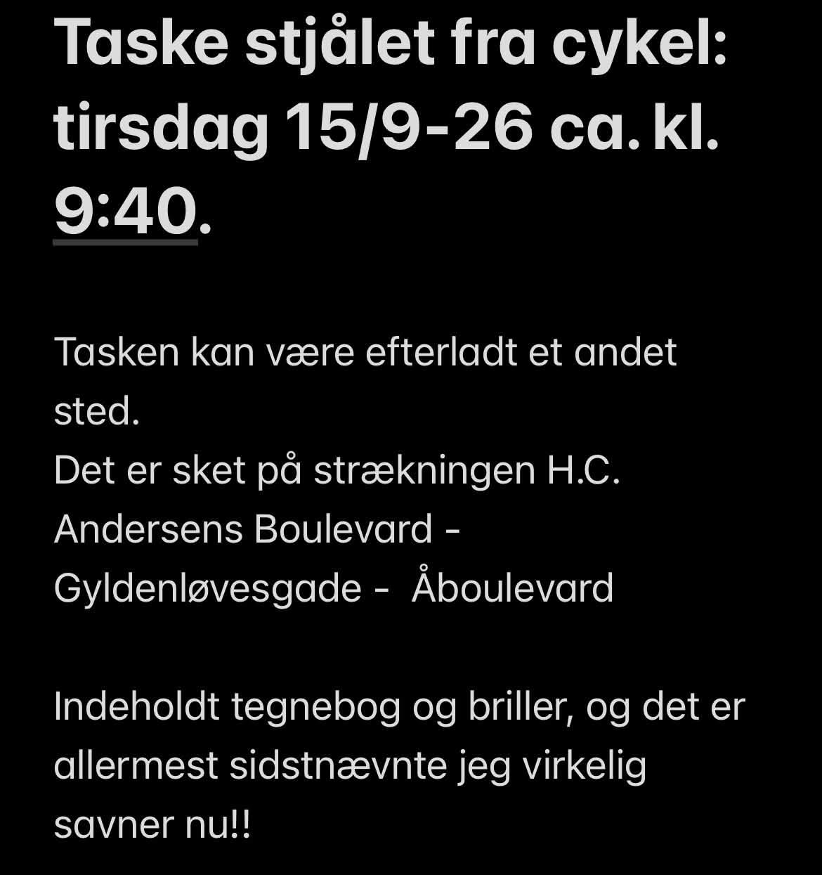 Lost Bag in Copenhagen