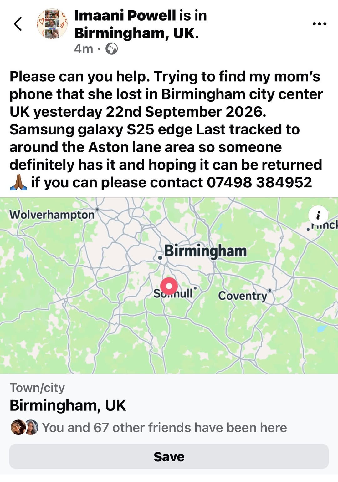 Lost phone