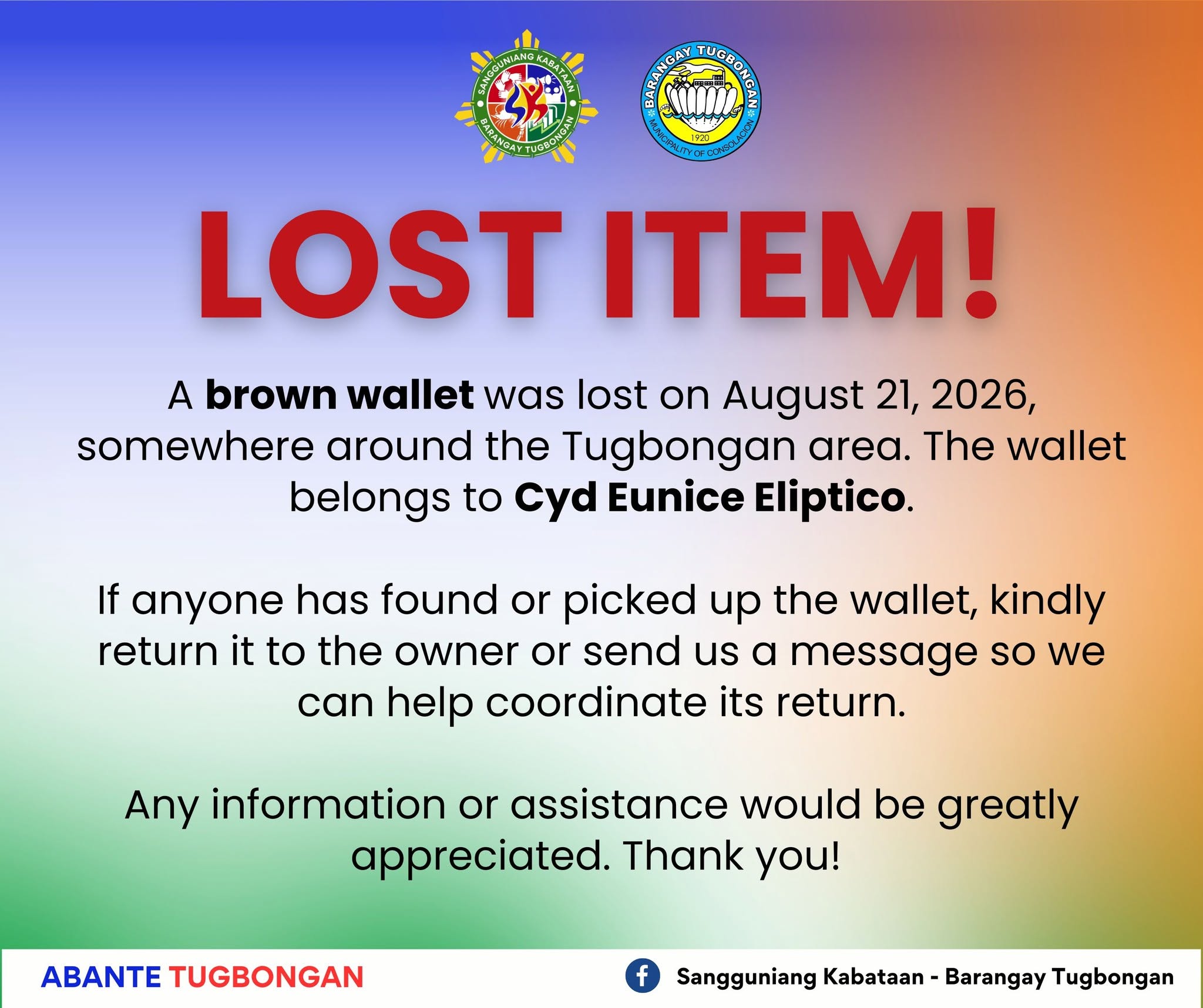 Lost Wallet in Consolacion