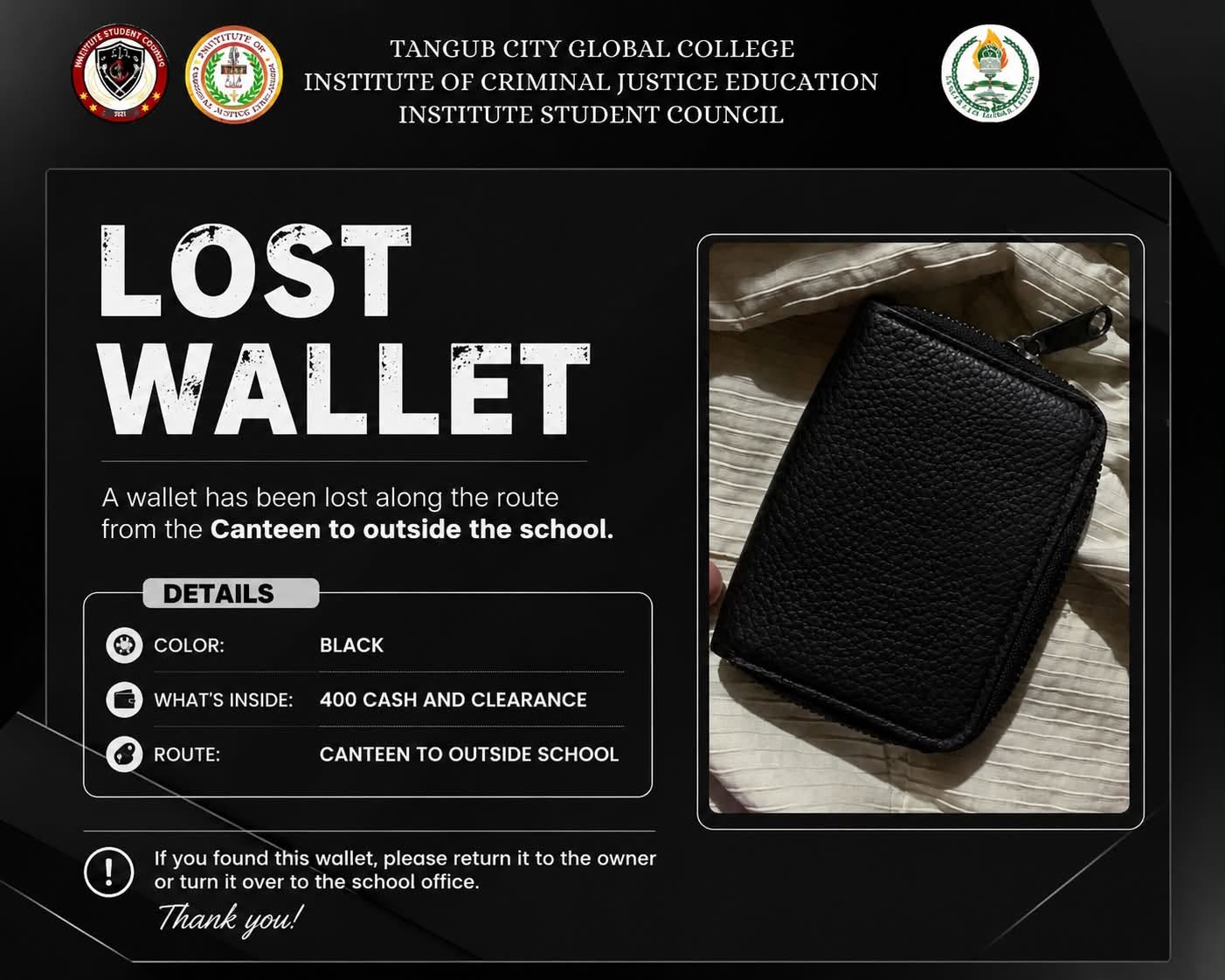 Lost Wallet in Tangub City