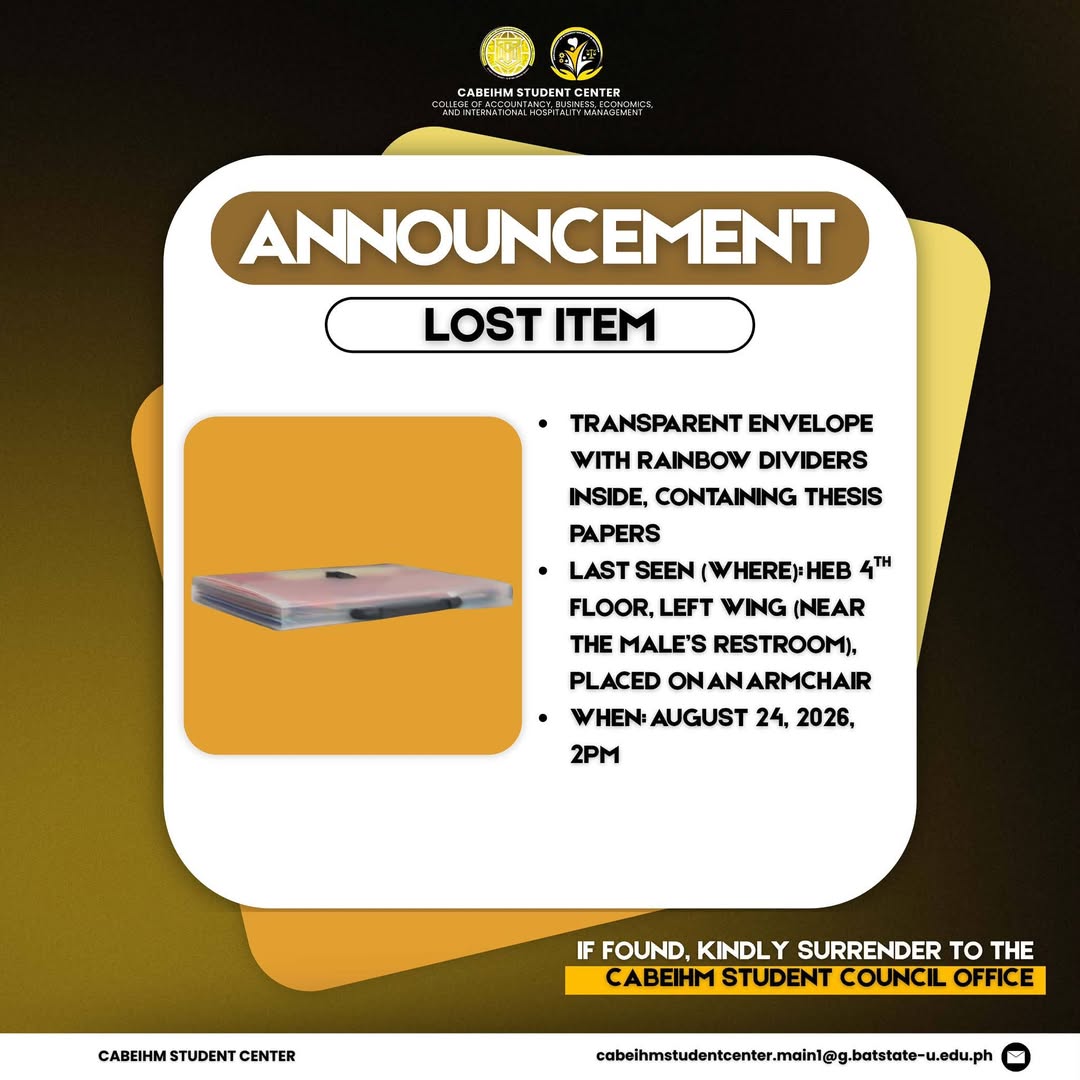 Lost Folder in Batangas City
