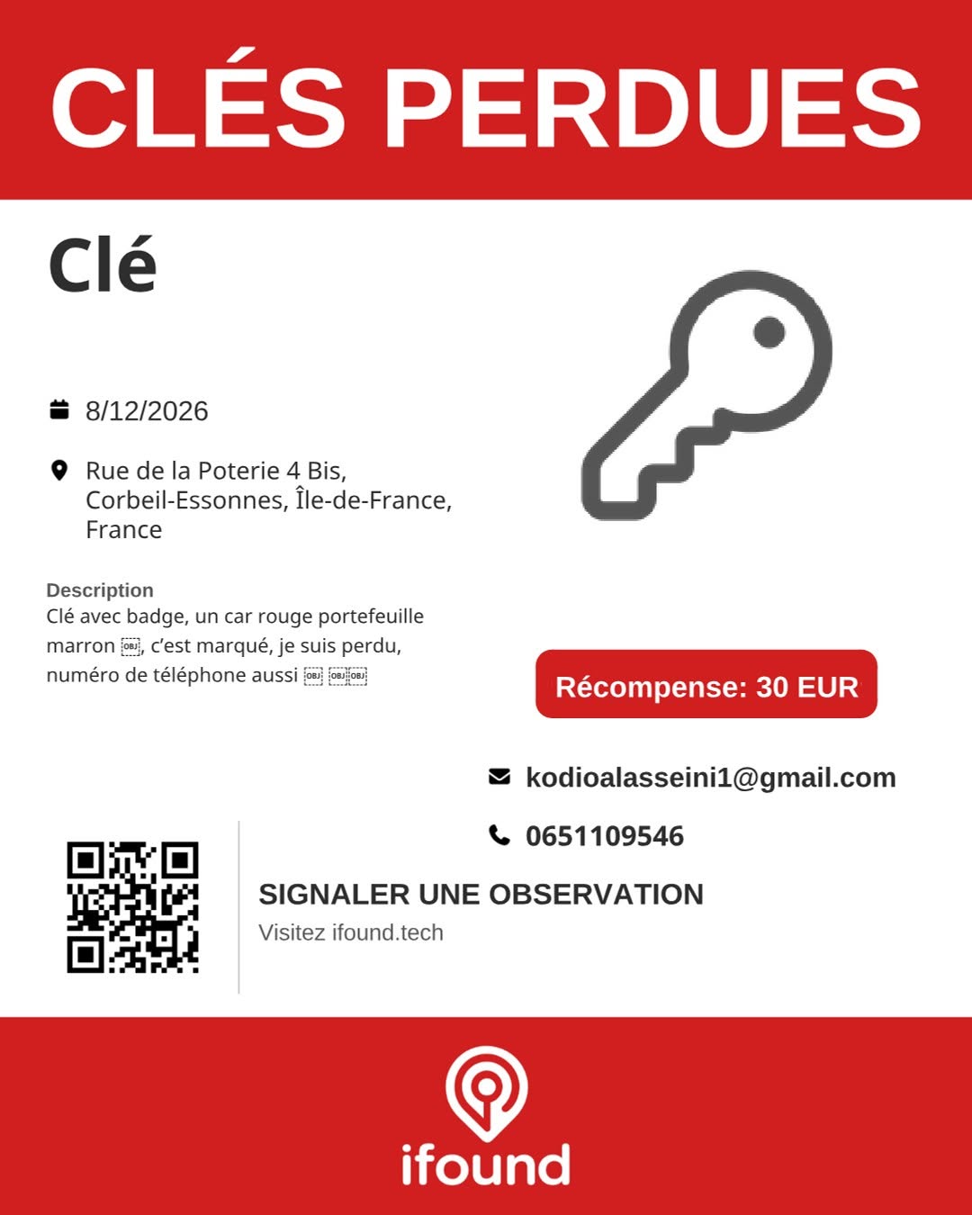 Lost Keys in Corbeil-Essonnes