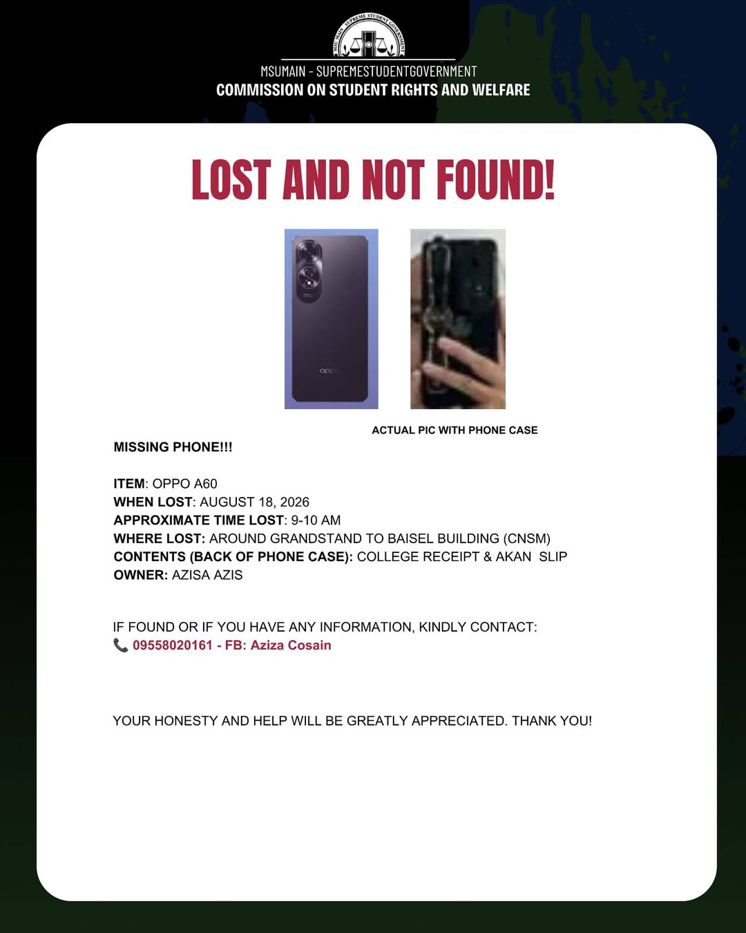 Lost Phone in Marawi