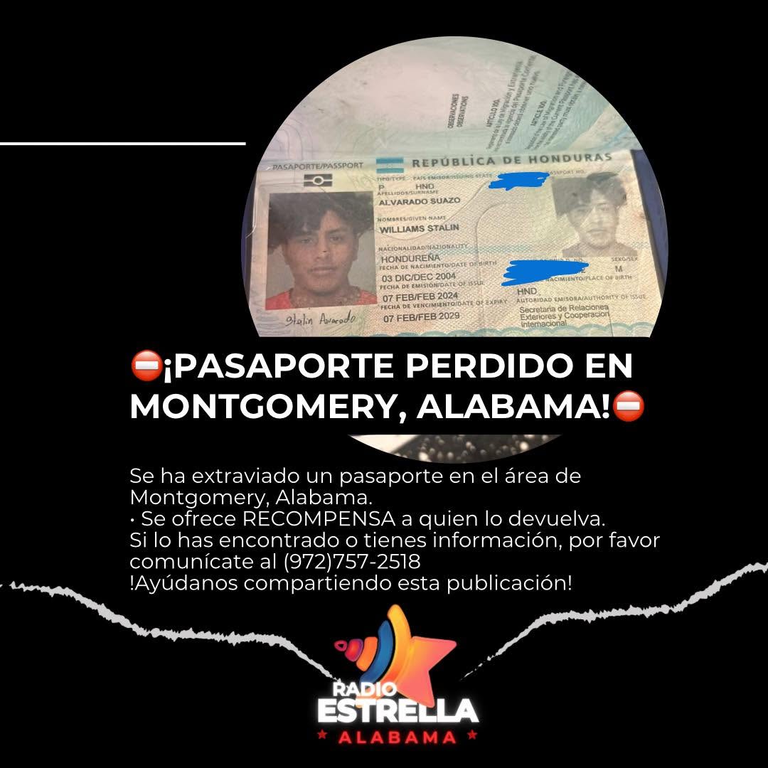 Lost Passport in Montgomery