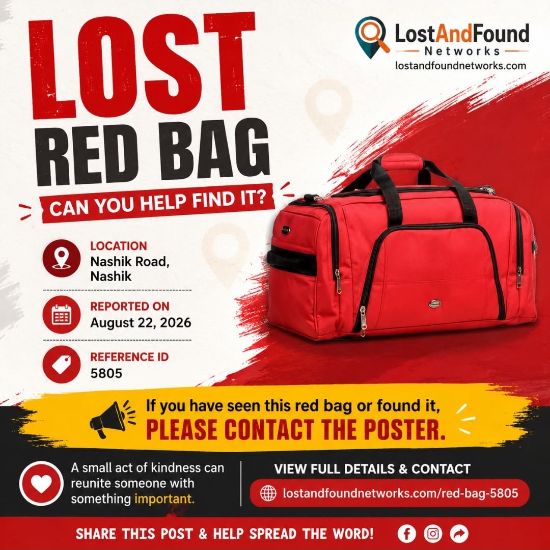 Lost Bag in Nashik