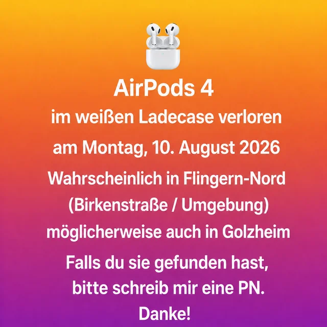 Lost airpods