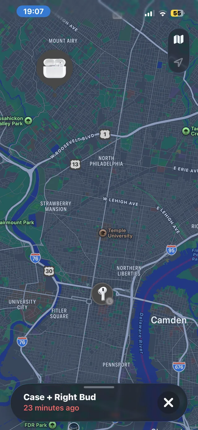 Lost Airpods in Philadelphia