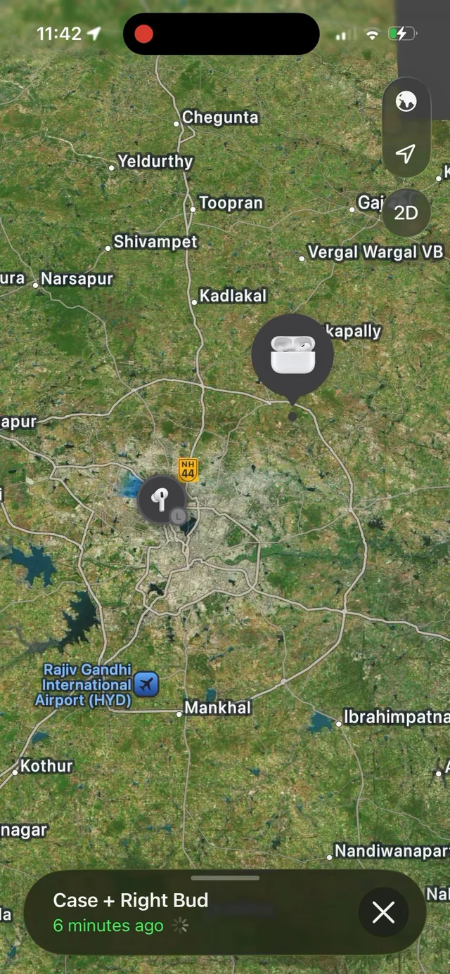 Lost Airpods in Hyderabad