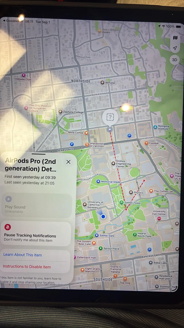 Lost Airpods in Berkeley