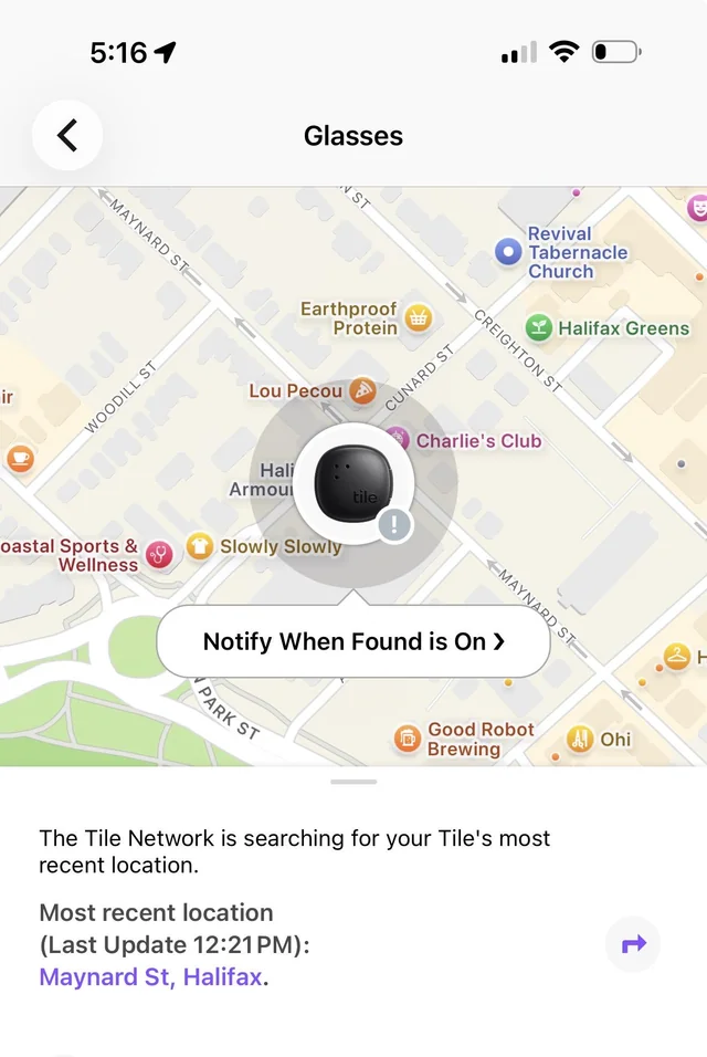 Lost Glasses in Halifax