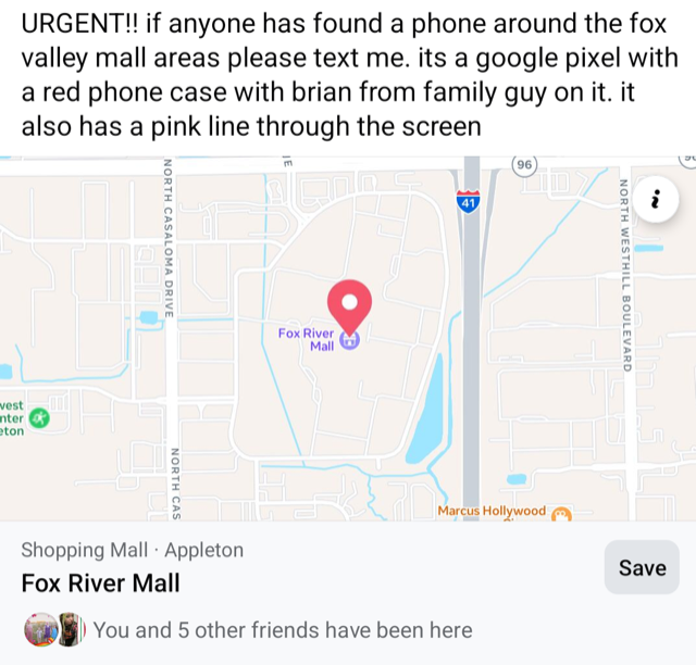 Lost Phone in Appleton