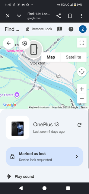 Lost Phone in Stockton