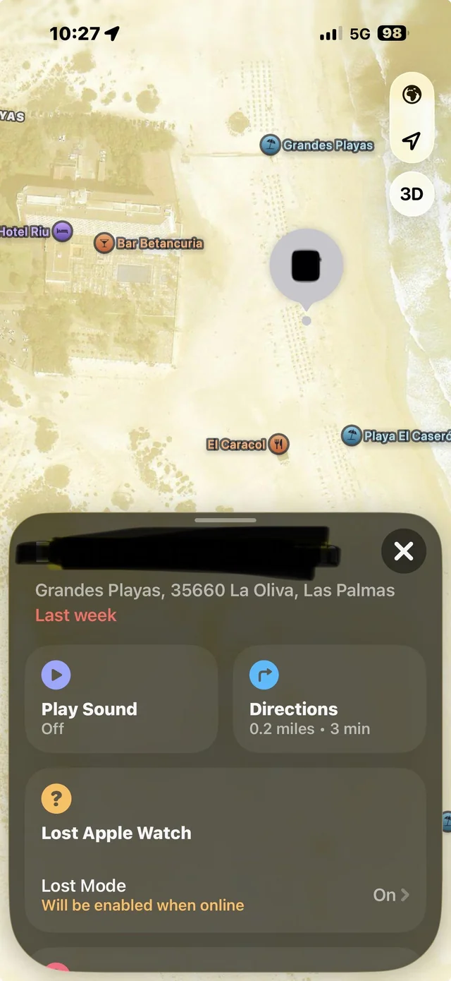Lost Watch in Las Palmas